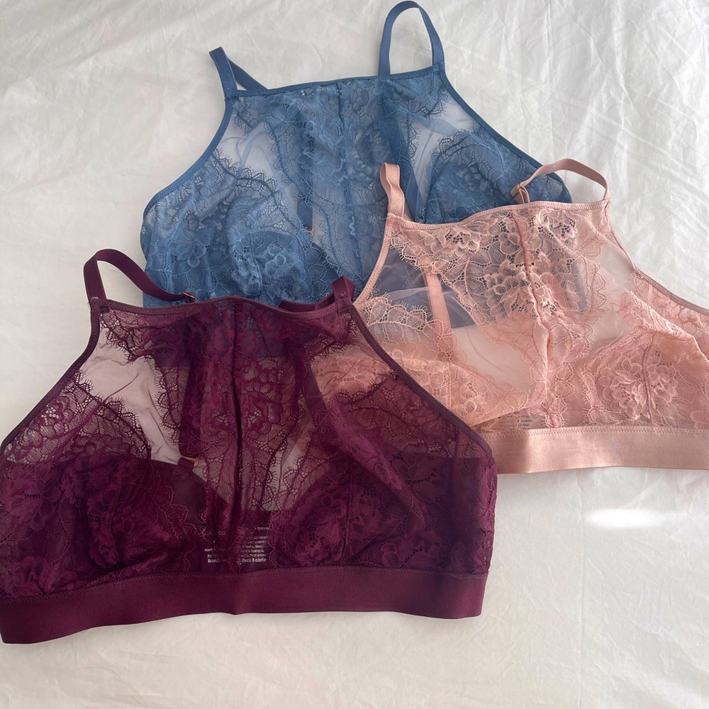 Soma lace Bralettes + set of 3